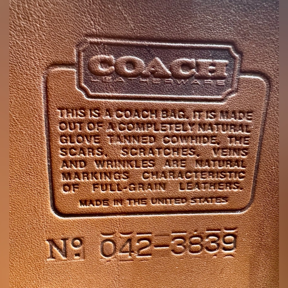 COACH Rare Vintage Saddle Bag in British Tan EUC - Picture 9 of 16